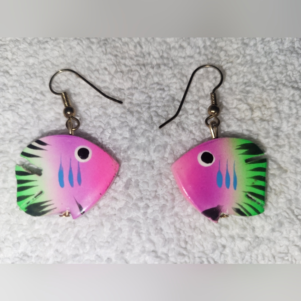 Colorful Fish-Shaped Earrings